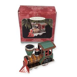Hallmark Keepsake Tin Locomotive Ornament Anniversary Edition Christmas 1998